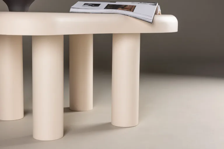 Valgest MDF-ist diivanilaud Strömstad 100 × 71 cm, põhjamaise disainiga - 61189-101
