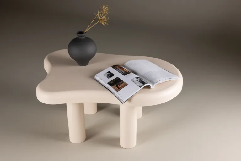 Valgest MDF-ist diivanilaud Strömstad 100 × 71 cm, põhjamaise disainiga - 61189-101