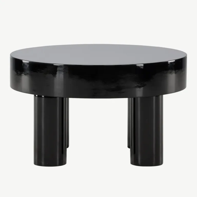 Läikiv must MDF-diivanilaud Varberg, ø60 cm - 61191-100
