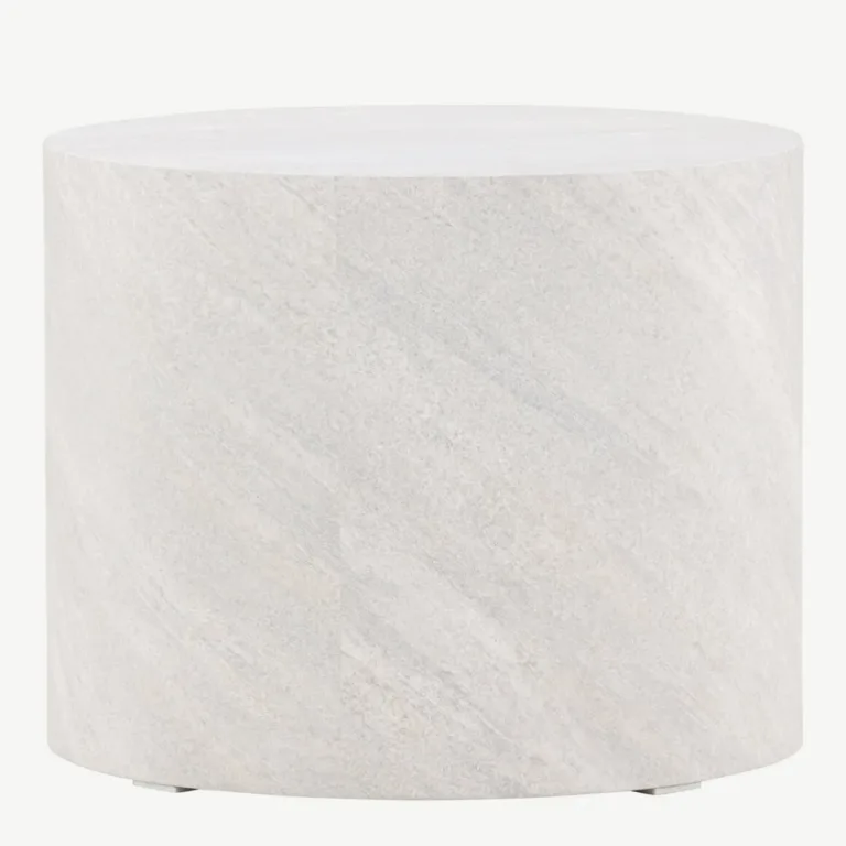 Ümmargune hall MDF-diivanilaud York, betooniefekt, ø50 cm - 61195-222