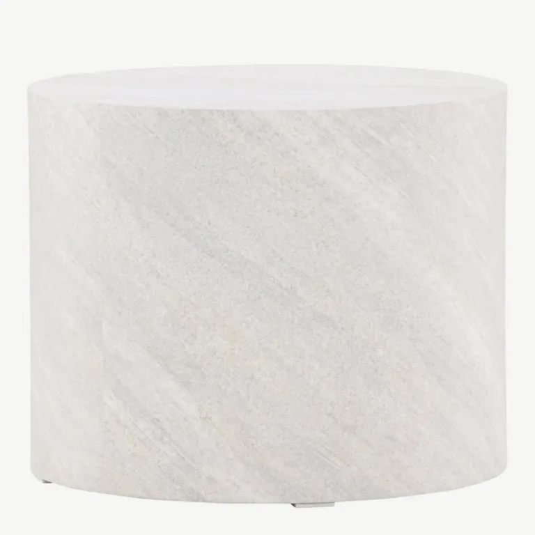 Ümmargune hall MDF-diivanilaud York, betooniefekt, ø50 cm - 61195-222