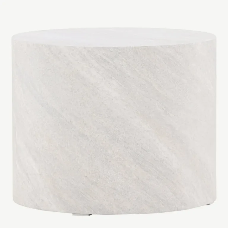Ümmargune hall MDF-diivanilaud York, betooniefekt, ø50 cm - 61195-222