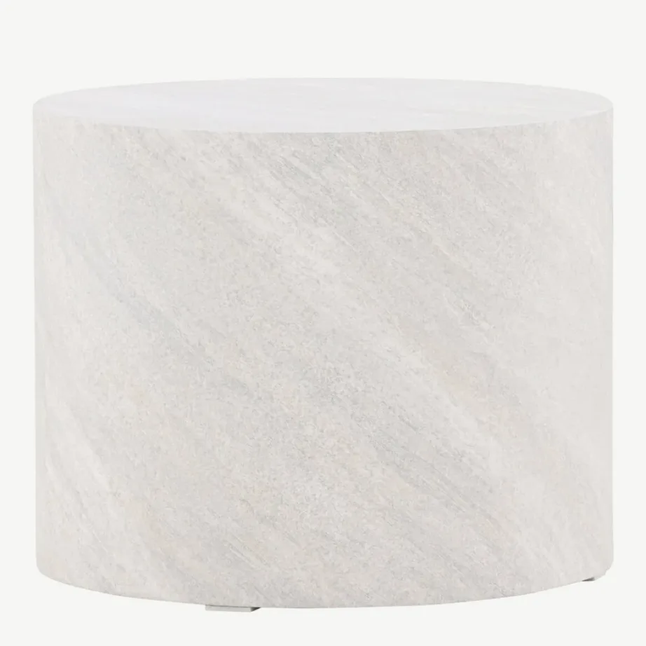 Ümmargune hall MDF-diivanilaud York, betooniefekt, ø50 cm, 61195-222 – 4