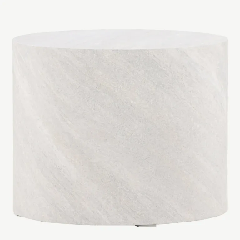 Ümmargune hall MDF-diivanilaud York, betooniefekt, ø50 cm - 61195-222