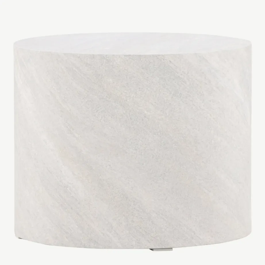 Ümmargune hall MDF-diivanilaud York, betooniefekt, ø50 cm, 61195-222 – 5