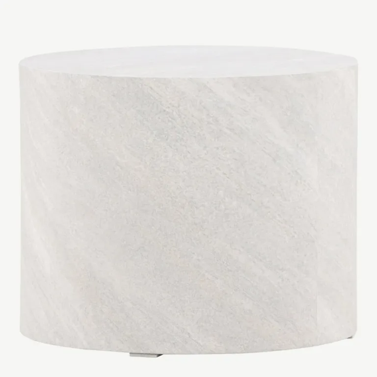 Ümmargune hall MDF-diivanilaud York, betooniefekt, ø50 cm - 61195-222