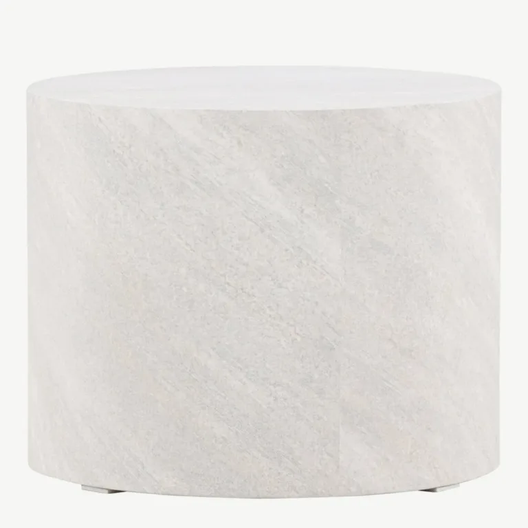 Ümmargune hall MDF-diivanilaud York, betooniefekt, ø50 cm - 61195-222