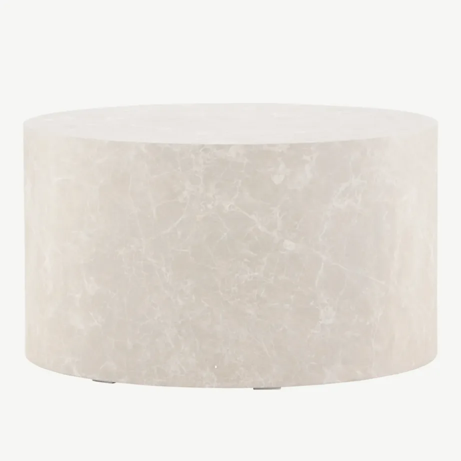 Beež ümmargune diivanilaud York, MDF, ø80 cm, 61196-102 – 2