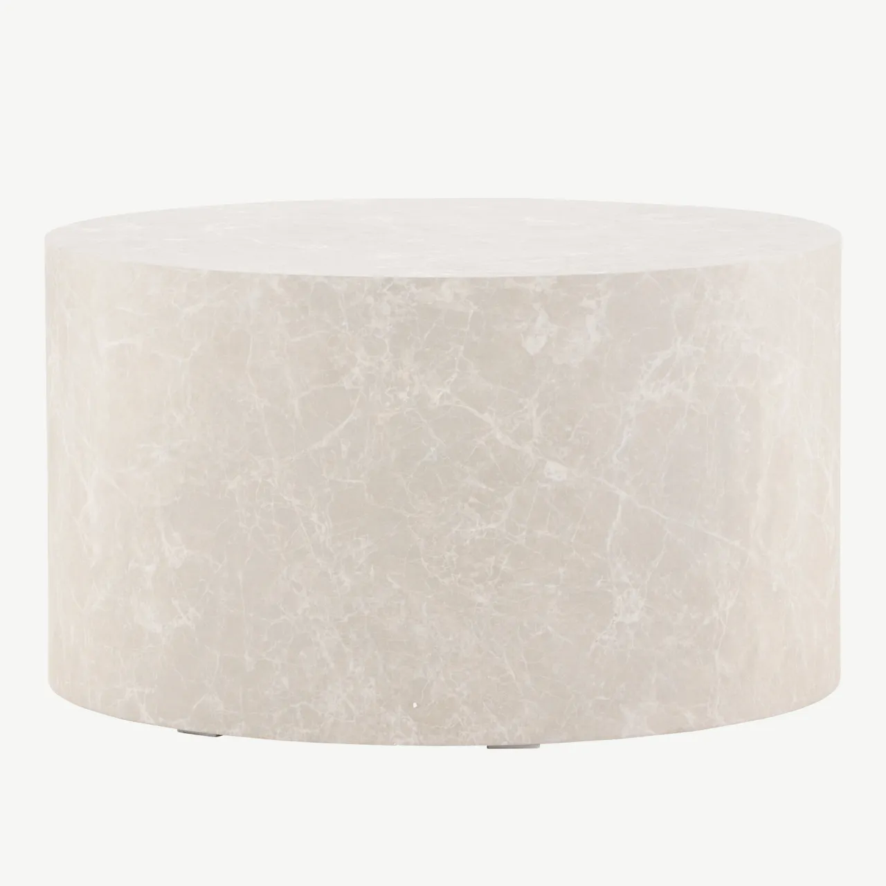 Beež ümmargune diivanilaud York, MDF, ø80 cm - 61196-102