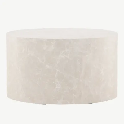 Beež ümmargune diivanilaud York, MDF, ø80 cm - 61196-102