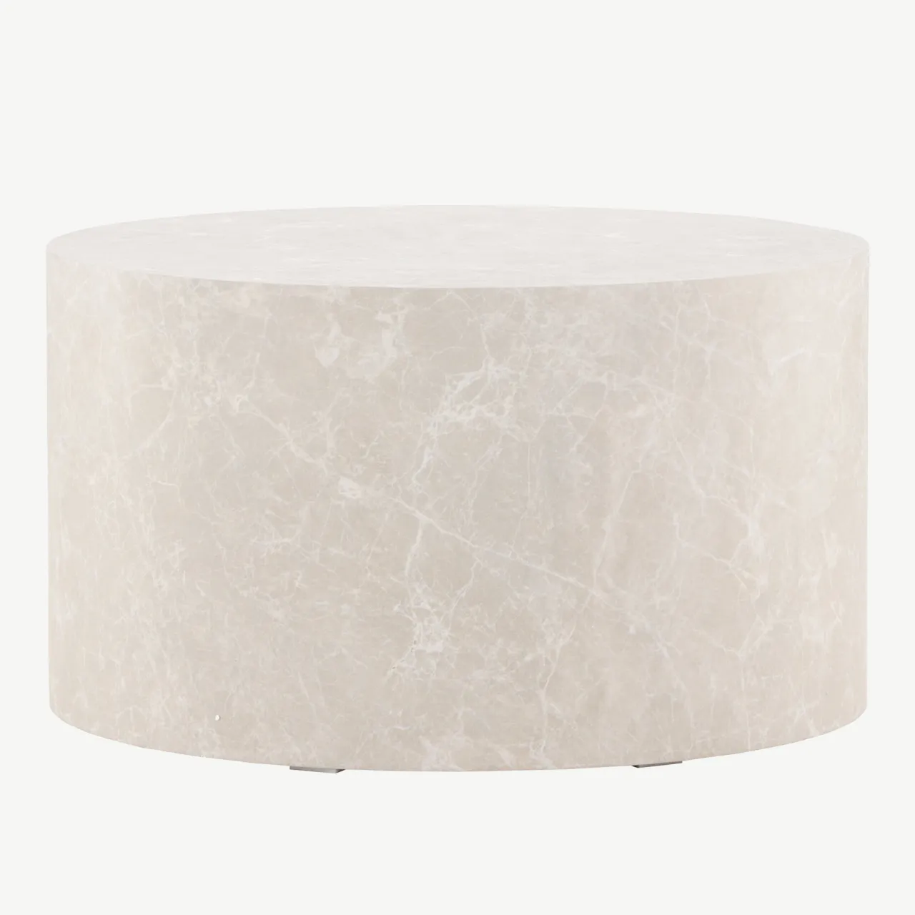 Beež ümmargune diivanilaud York, MDF, ø80 cm - 61196-102