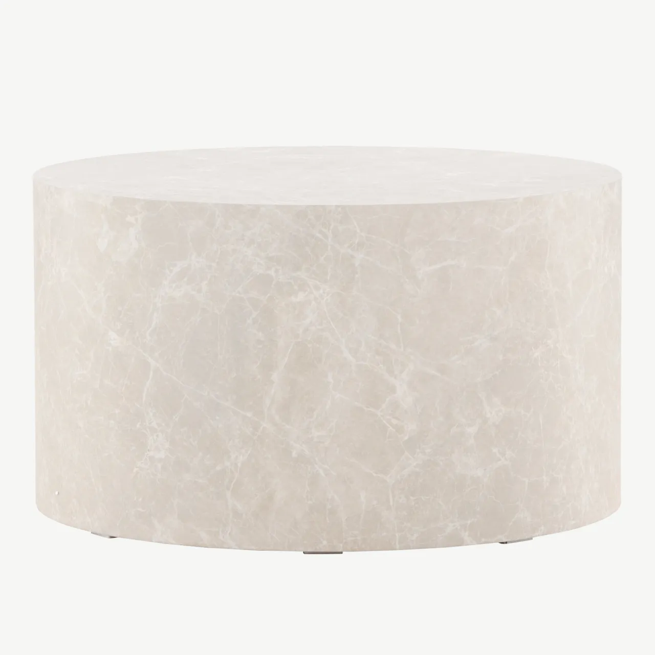 Beež ümmargune diivanilaud York, MDF, ø80 cm - 61196-102