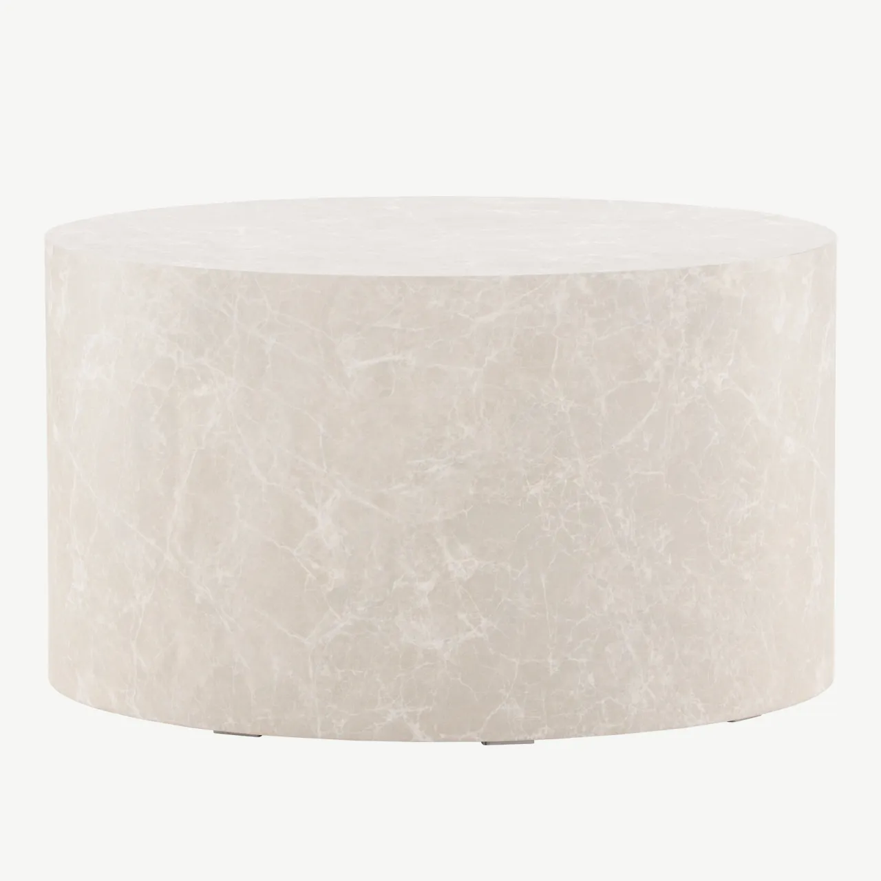 Beež ümmargune diivanilaud York, MDF, ø80 cm - 61196-102