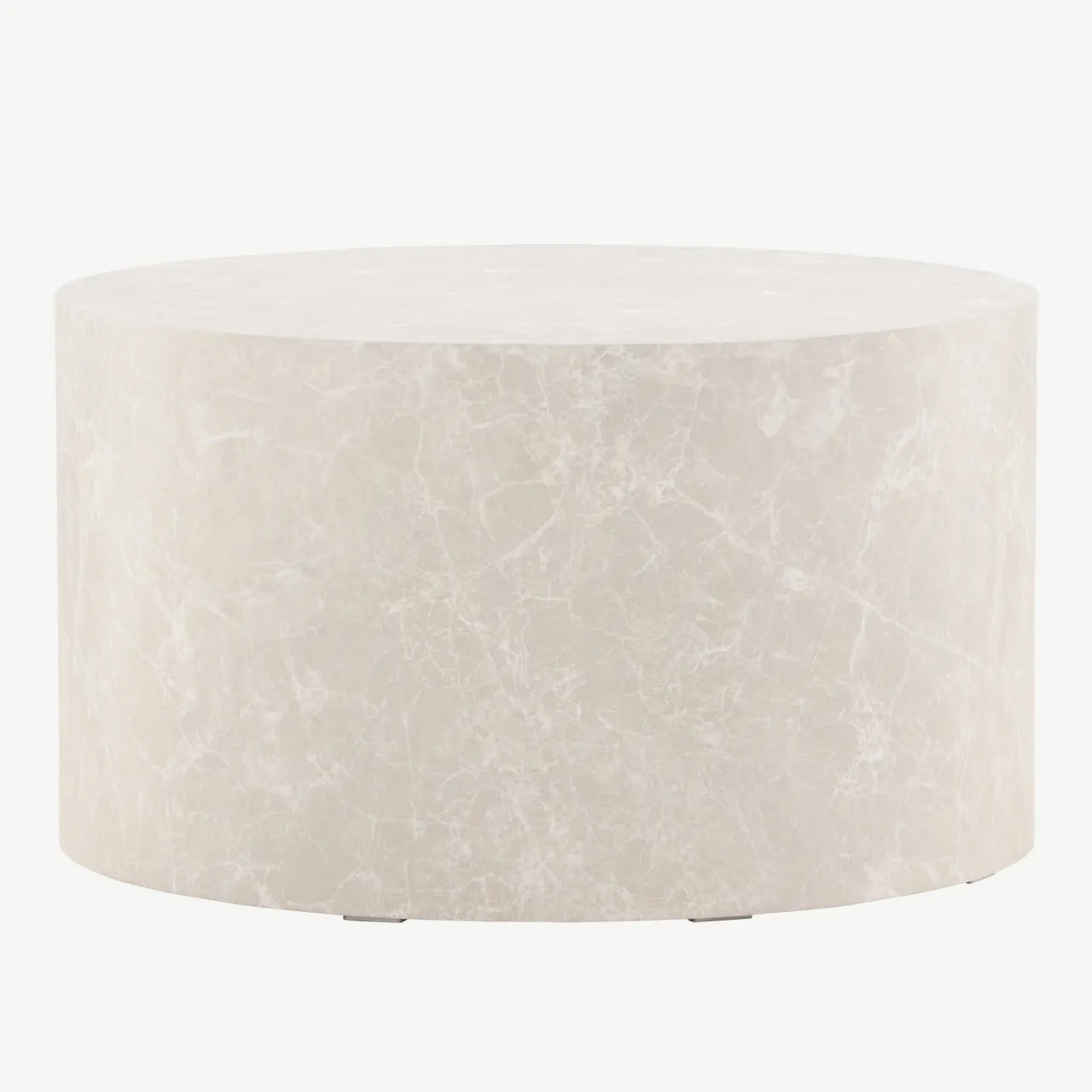 Beež ümmargune diivanilaud York, MDF, ø80 cm - 61196-102