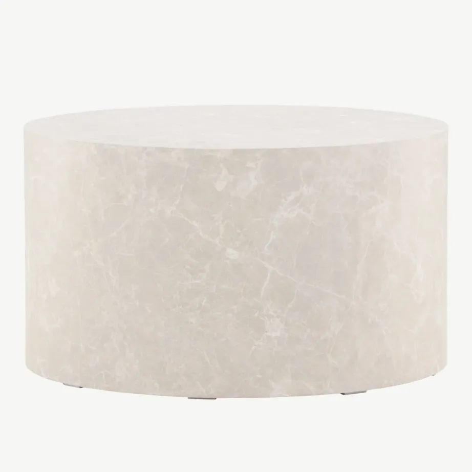 Beež ümmargune diivanilaud York, MDF, ø80 cm, 61196-102 – 6