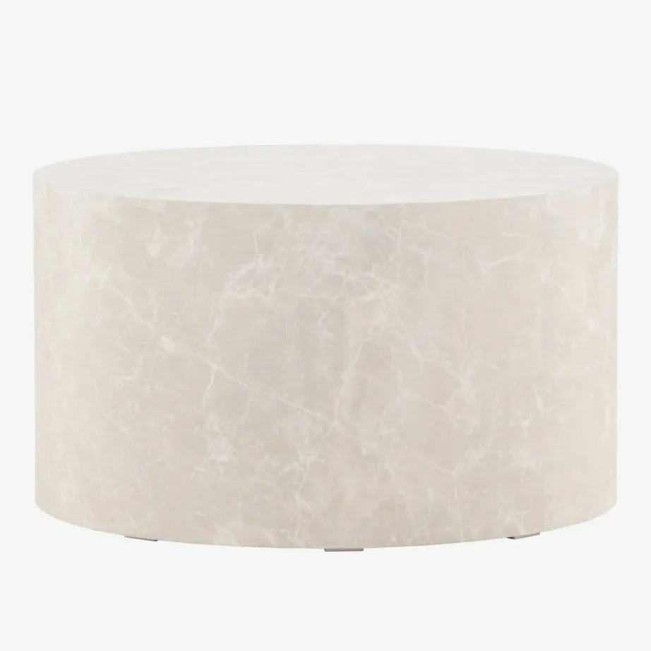 Beež ümmargune diivanilaud York, MDF, ø80 cm, 61196-102 – 7