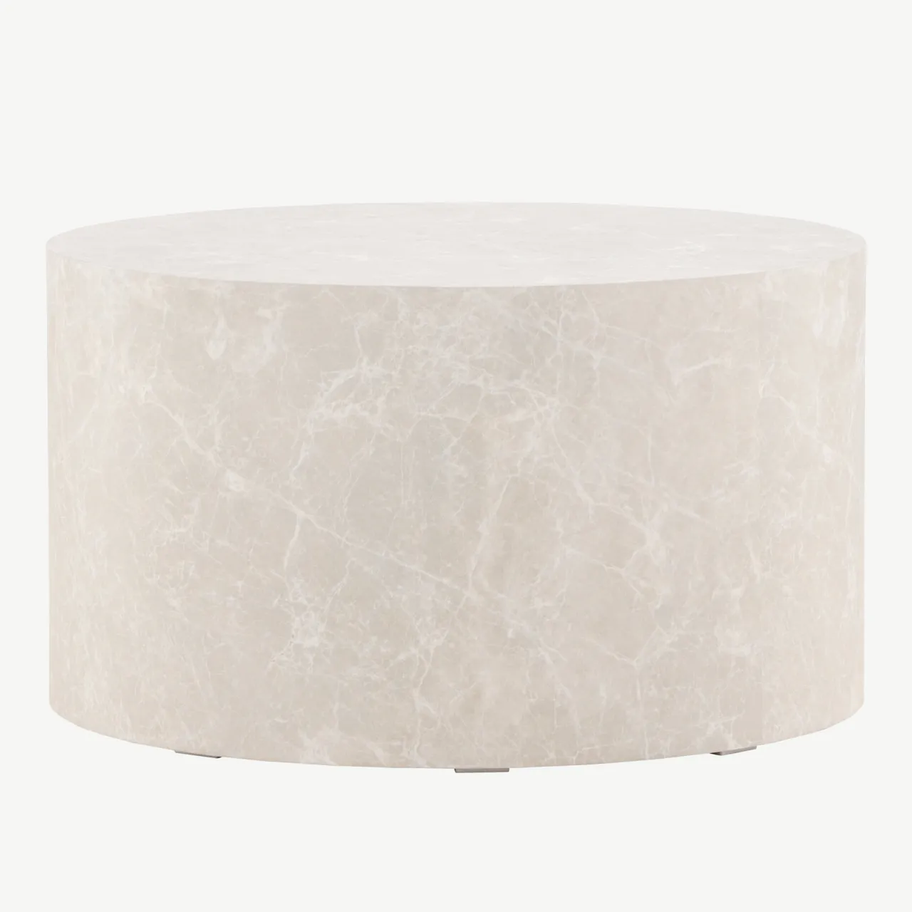 Beež ümmargune diivanilaud York, MDF, ø80 cm - 61196-102