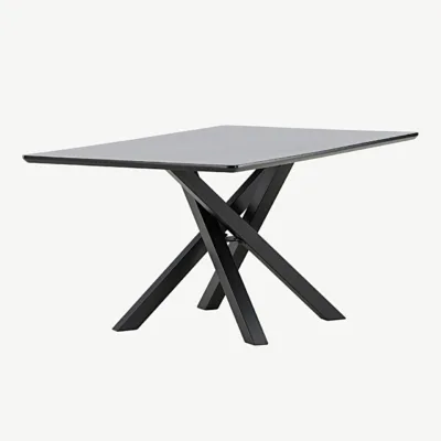 Mustast MDF-ist valmistatud diivanilaud Piazza, 60 × 100 cm - 61198-100
