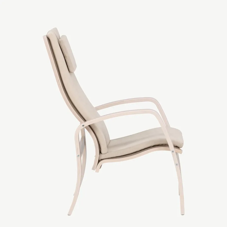 Grötö tugitool jalatoega, helehalli polüestriga, valgeks peitsitud vineer, 61200-106 – 2