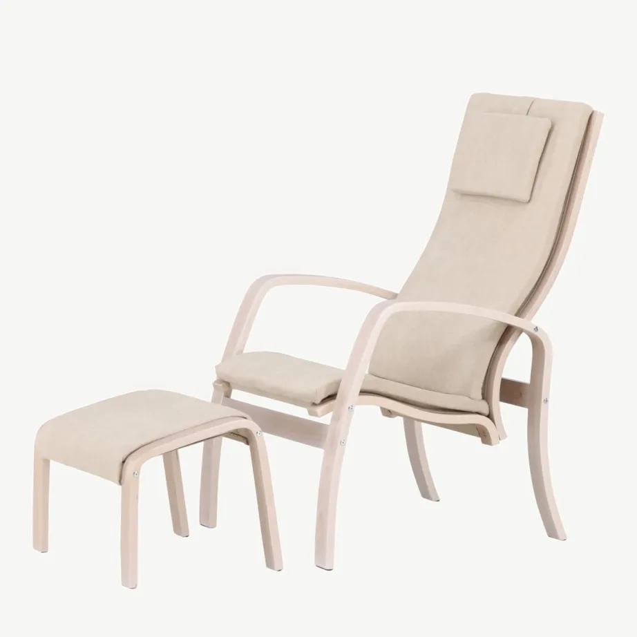 Grötö tugitool jalatoega, helehalli polüestriga, valgeks peitsitud vineer, 61200-106 – 6