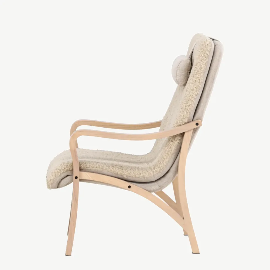 Fårö tugitool jalatoega, vineerraam, pruun polüesterkangas, 61201-103 – 7