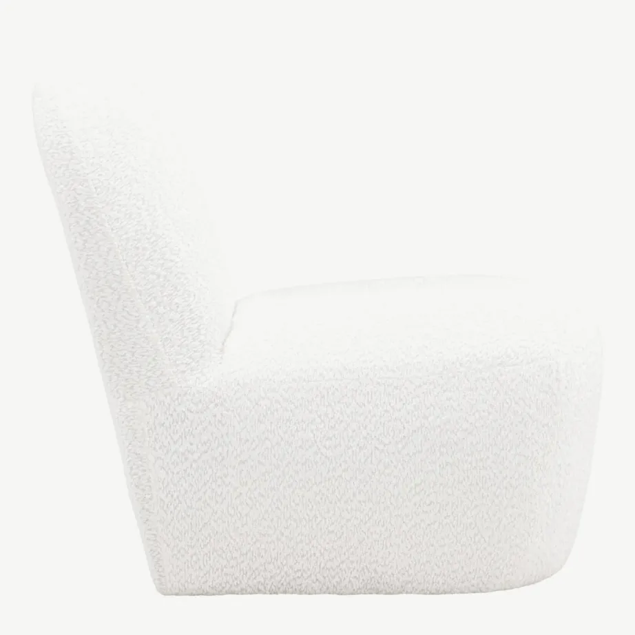 Mahla lounge-tugitool valges bukleekangast, Omaha sari, 61202-101 – 2