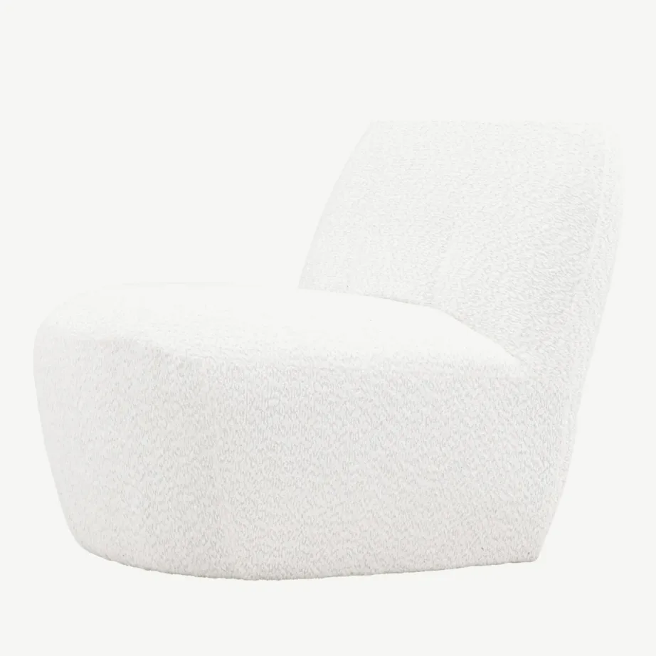 Mahla lounge-tugitool valges bukleekangast, Omaha sari, 61202-101 – 6