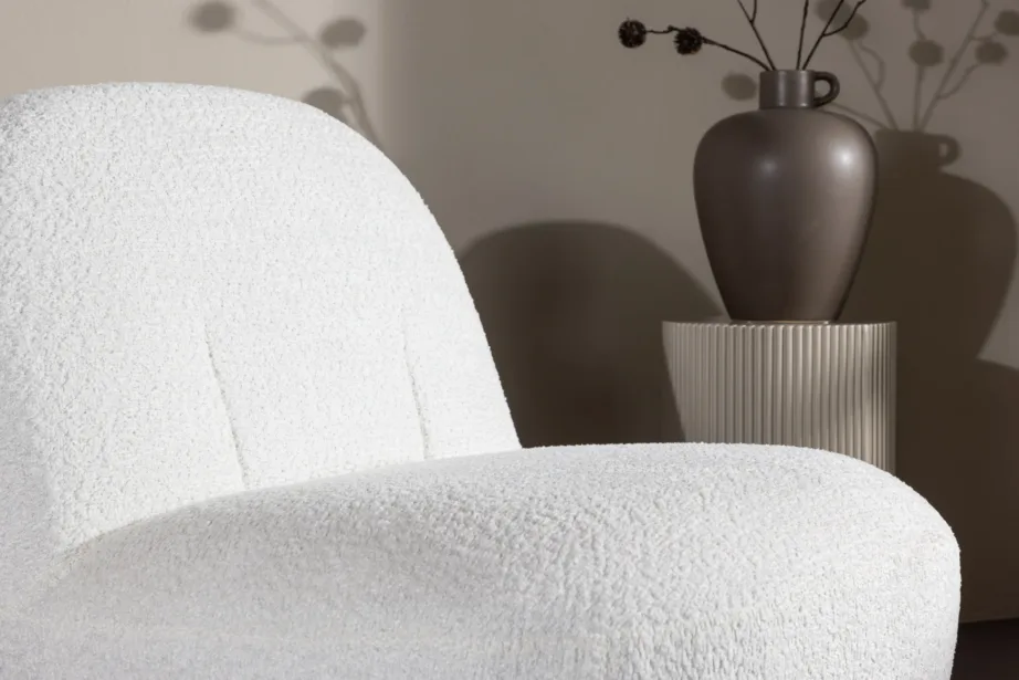 Mahla lounge-tugitool valges bukleekangast, Omaha sari, 61202-101 – 9