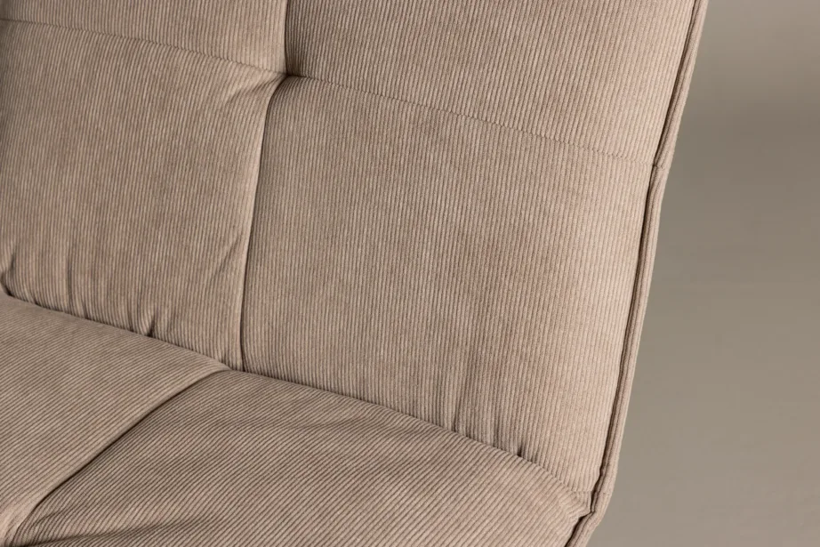 Madison lounge-tugitool pruunist Manchester-kangast, mustal metallraamil, 61203-103 – 10