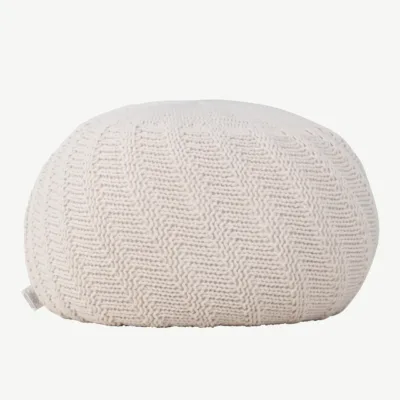 Ümmargune murdvalge kootud tumb Ted, ø45 cm, polüestrist - 61211-112
