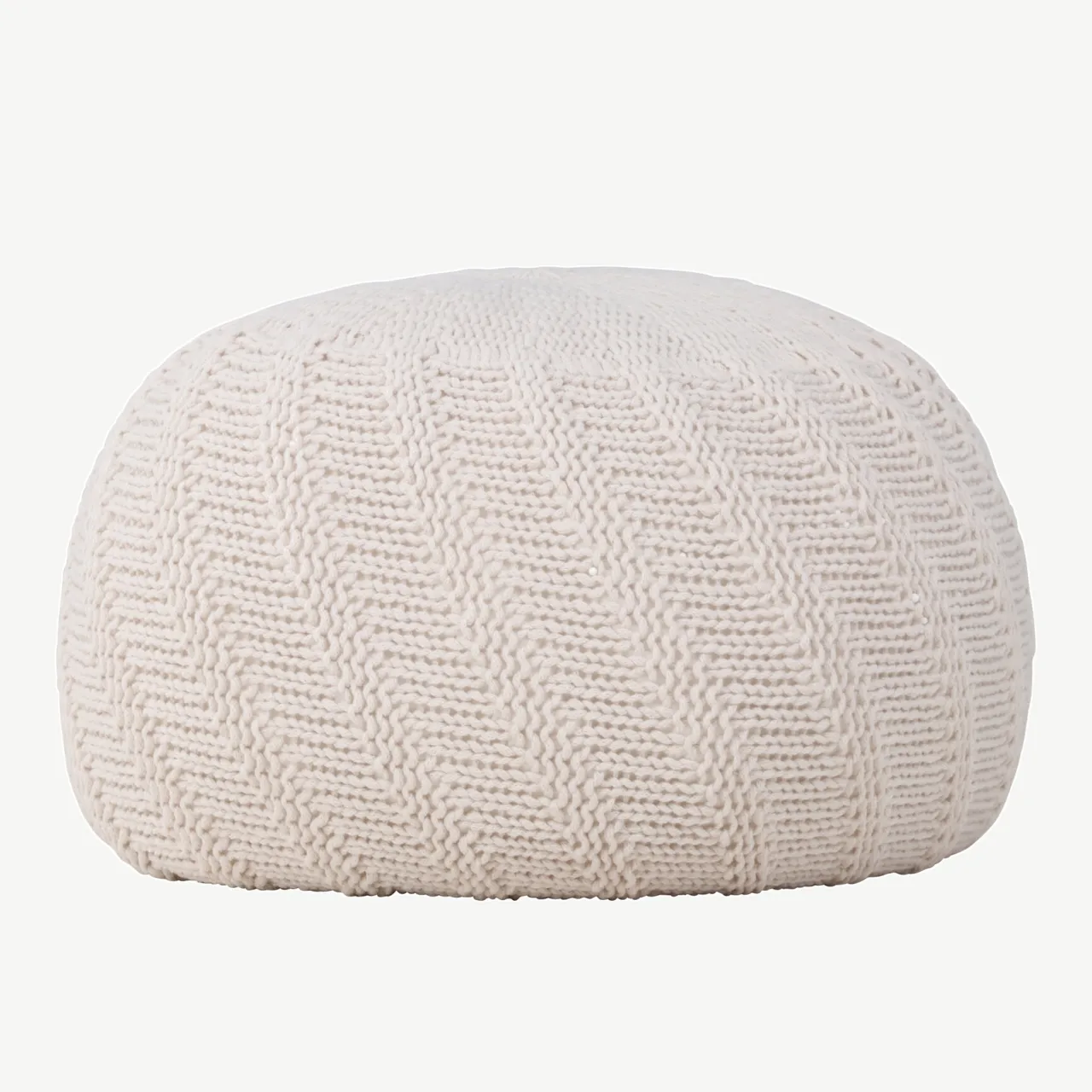 Ümmargune murdvalge kootud tumb Ted, ø45 cm, polüestrist - 61211-112