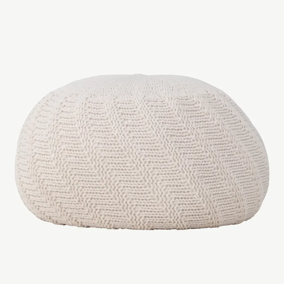 Ümmargune murdvalge kootud tumb Ted, ø45 cm, polüestrist, 61211-112 – 5