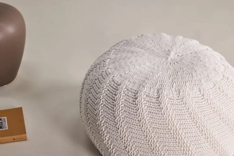 Ümmargune murdvalge kootud tumb Ted, ø45 cm, polüestrist - 61211-112