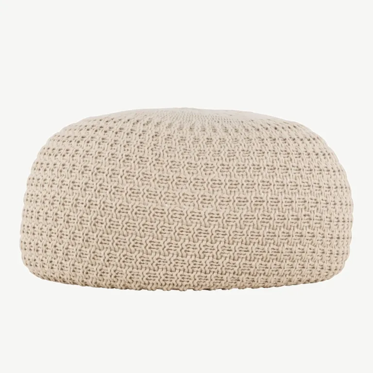 Beež kootud tumbatool Sam, ø60 cm - 61214-102