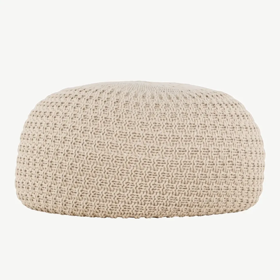 Beež kootud tumbatool Sam, ø60 cm, 61214-102 – 3