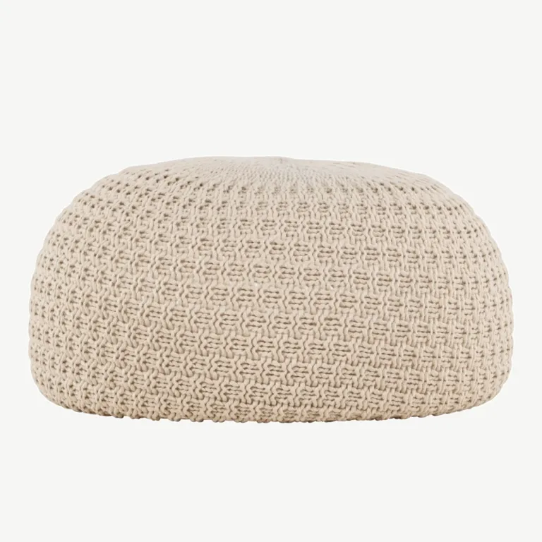 Beež kootud tumbatool Sam, ø60 cm - 61214-102