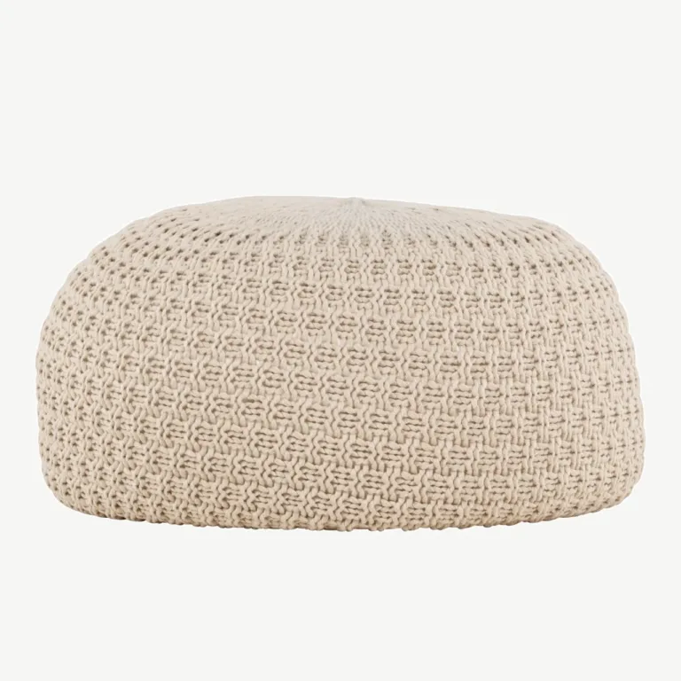 Beež kootud tumbatool Sam, ø60 cm - 61214-102