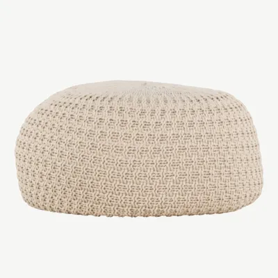 Beež kootud tumbatool Sam, ø60 cm - 61214-102