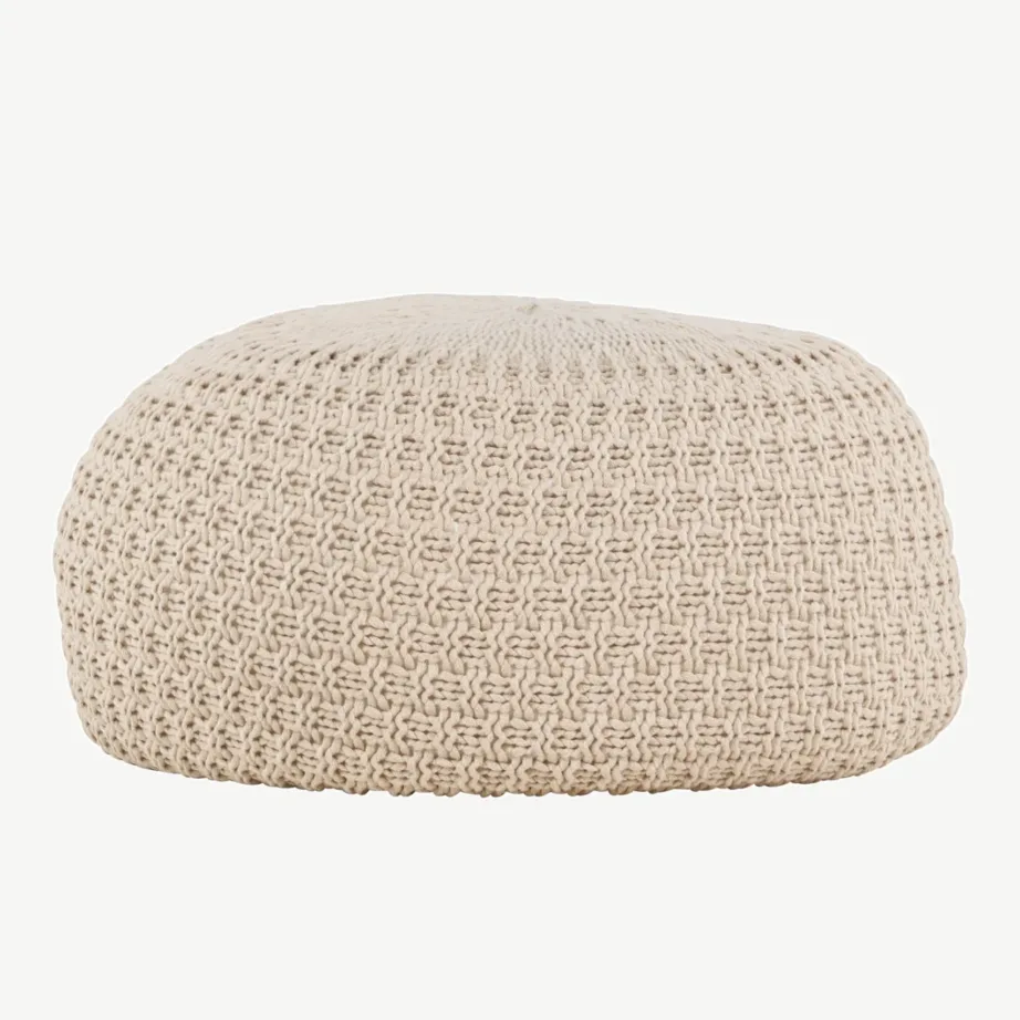 Beež kootud tumbatool Sam, ø60 cm, 61214-102