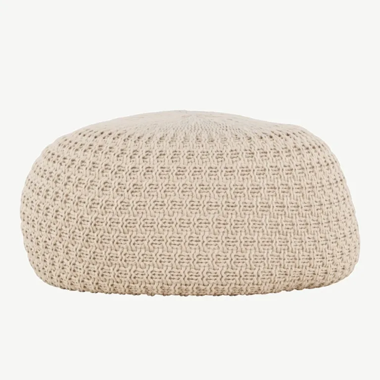 Beež kootud tumbatool Sam, ø60 cm - 61214-102
