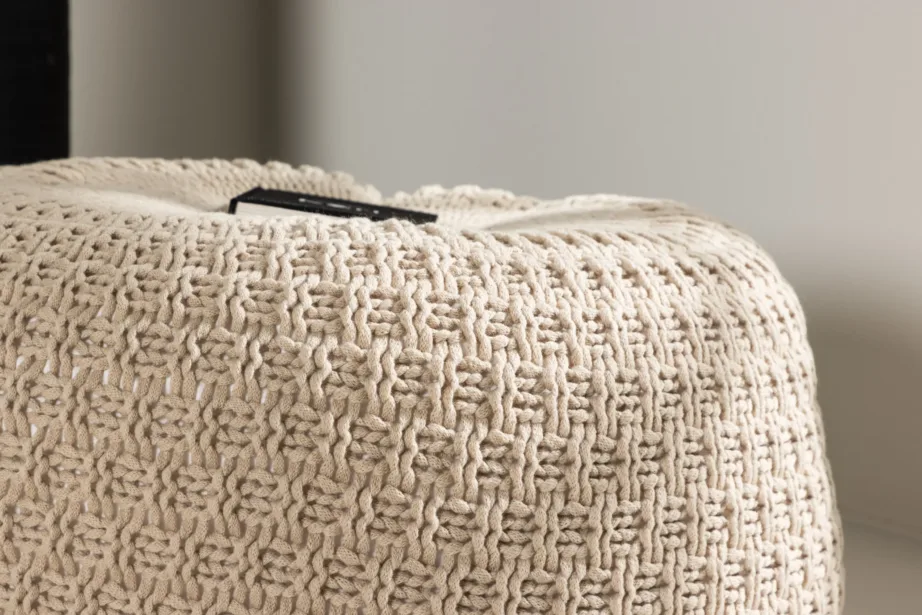 Beež kootud tumbatool Sam, ø60 cm, 61214-102 – 10