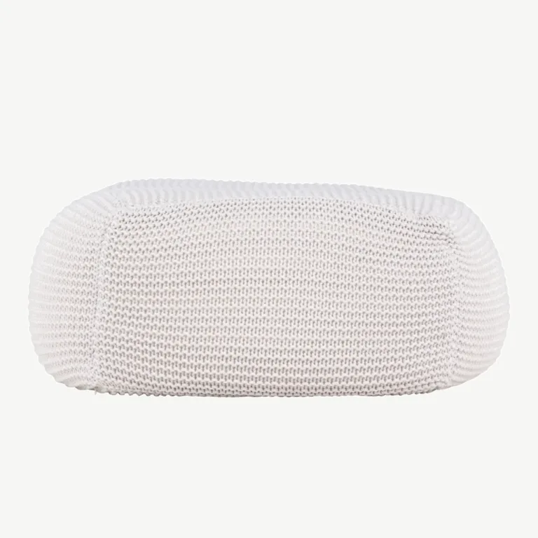 Kreemikas kootud polüesterpuff Luca (60 × 60 cm) - 61215-112
