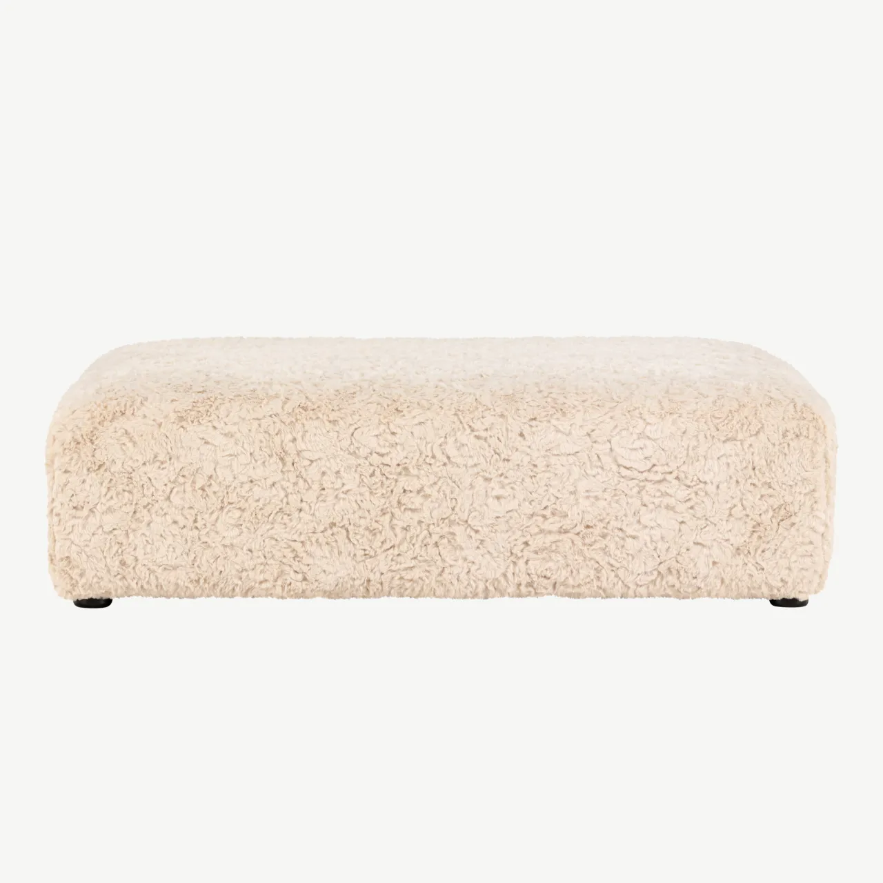 Beežist buklee-kangast ottoman Frankie, 100×100 cm, FSC® sertifikaadiga - 61229-102
