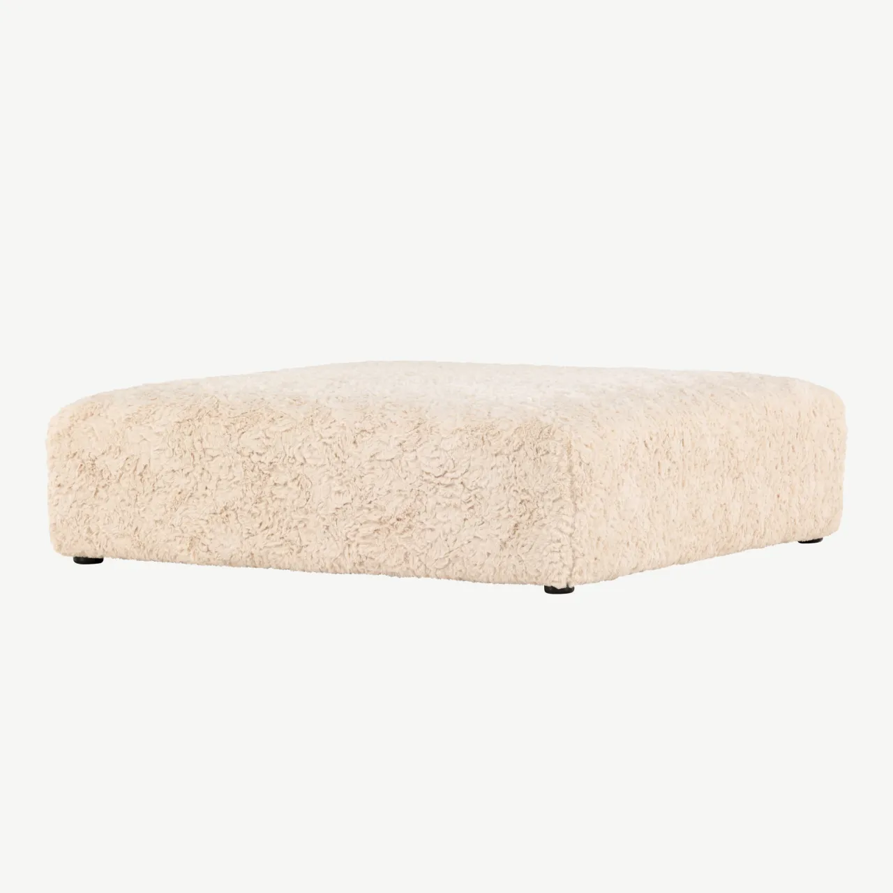 Beežist buklee-kangast ottoman Frankie, 100×100 cm, FSC® sertifikaadiga - 61229-102