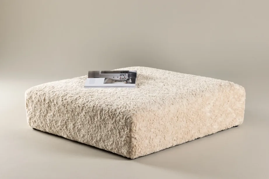 Beežist buklee-kangast ottoman Frankie, 100×100 cm, FSC® sertifikaadiga, 61229-102 – 8