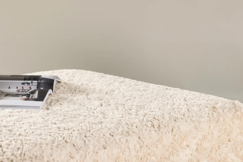 Beežist buklee-kangast ottoman Frankie, 100×100 cm, FSC® sertifikaadiga, 61229-102 – 9