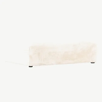 Beežist bukleekangast ottoman Davie (100 × 100 cm) - 61231-102