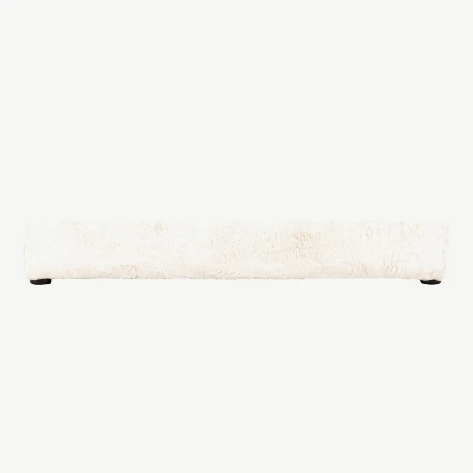 Beežist bukleekangast ottoman Davie (100 × 100 cm), 61231-102 – 4