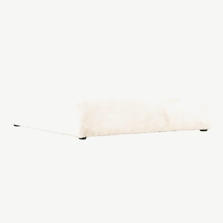 Beežist bukleekangast ottoman Davie (100 × 100 cm) - 61231-102