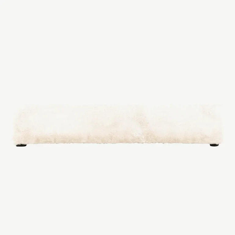 Beežist bukleekangast ottoman Davie (100 × 100 cm) - 61231-102